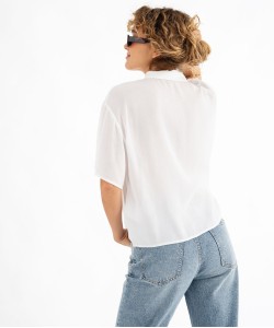 Chemise manches courtes ample et fluide femme[MISSING]
